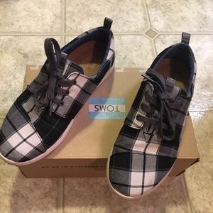 Toms “Del Ray” Sneakers Black/White Plaid